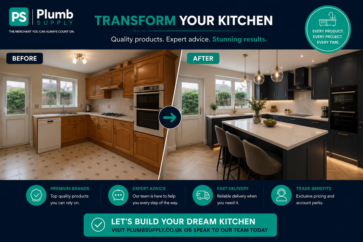 Transform your kitchen with Plumb Supply